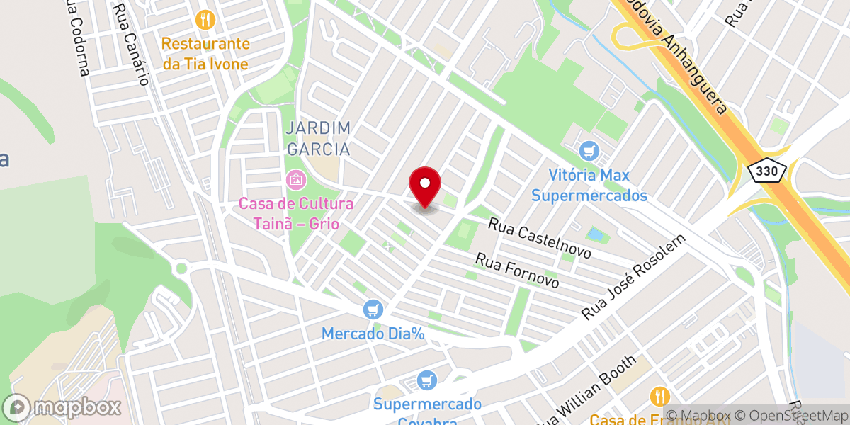 Map showing location of Santuário Nossa Senhora de Guadalupe - Campinas