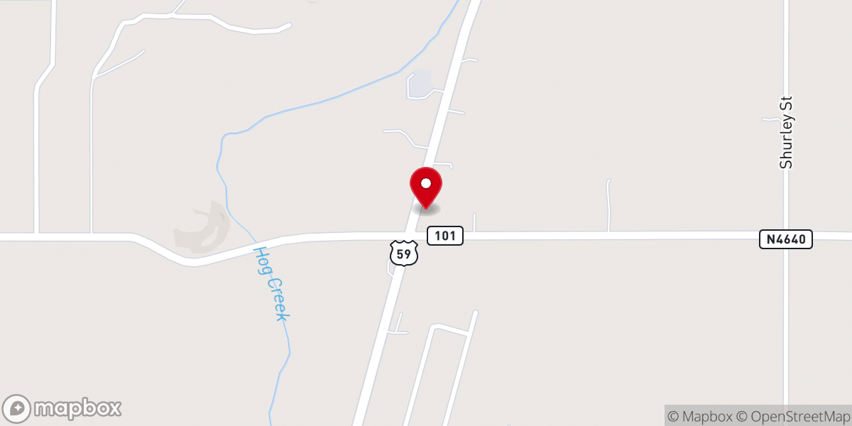 Map showing location of Prices Chapel