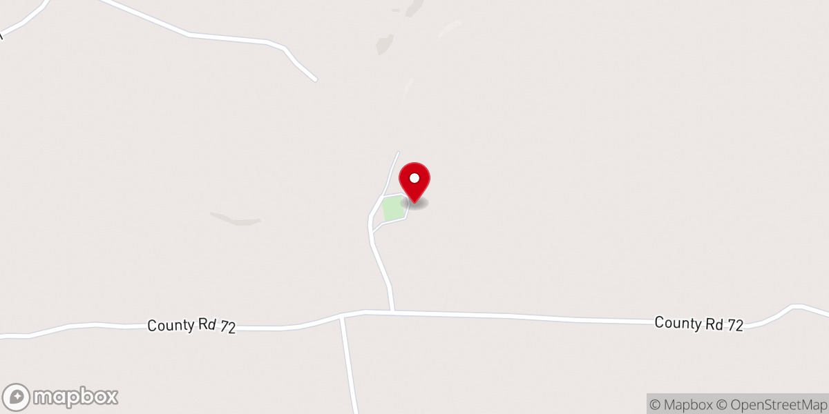 Map showing location of Finley Creek Baptist Church