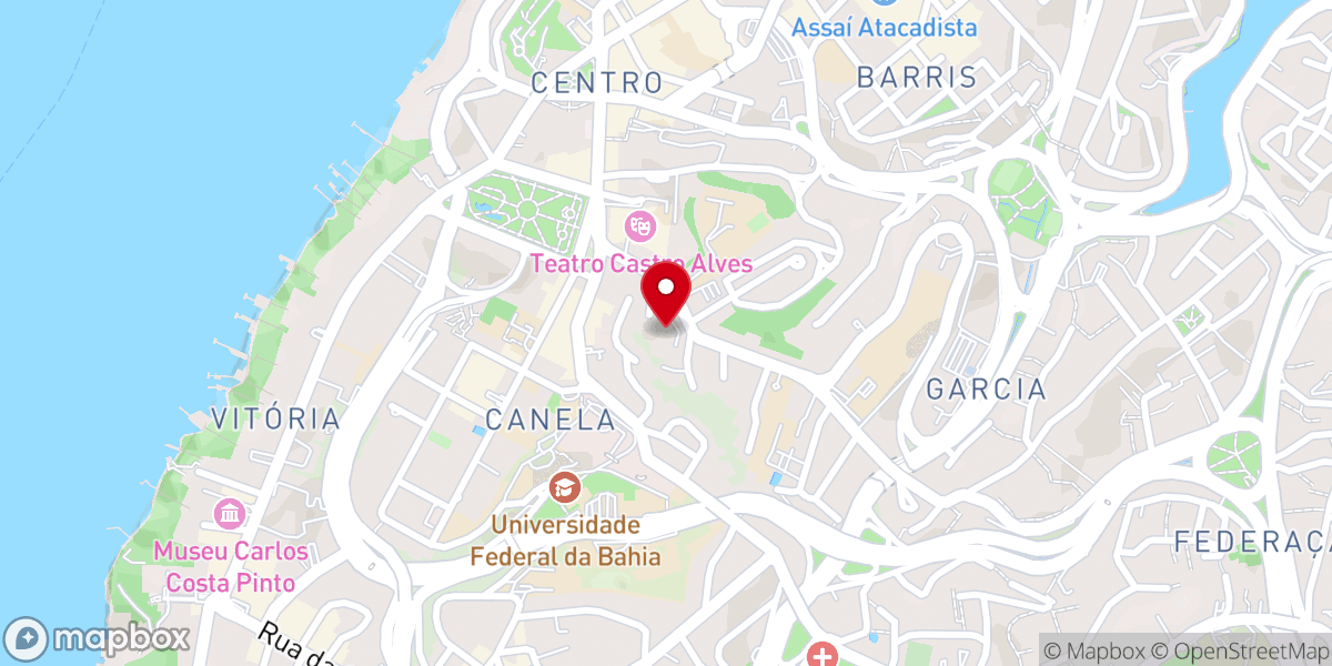 Map showing location of Cúria Metropolitana Bom Pastor - Arquidiocese de São Salvador da Bahia