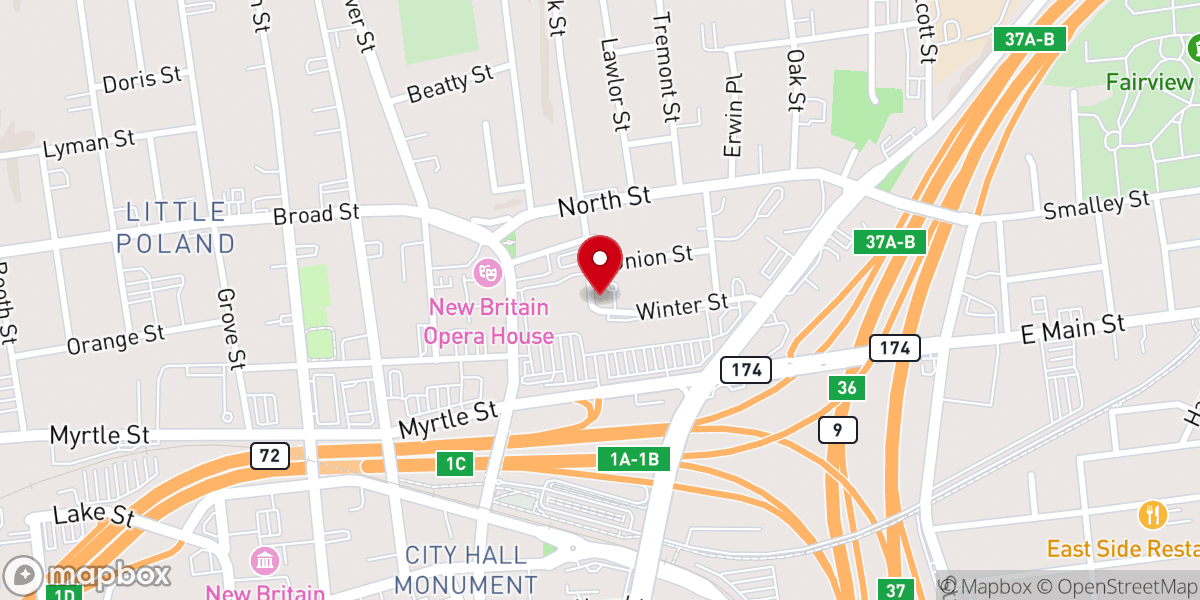 Map showing location of St. Mary's Ukrainian Orthodox Church