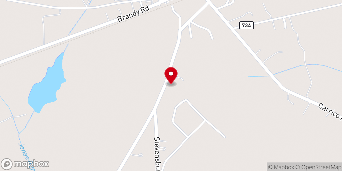 Map showing location of Shiloh Church
