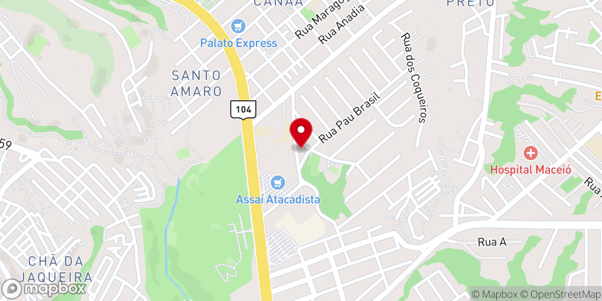 Map showing location of Paróquia Nossa Senhora de Lourdes
