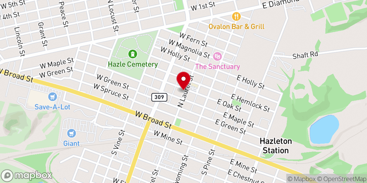 Map showing location of St Michael's Ukrainian Catholic Church