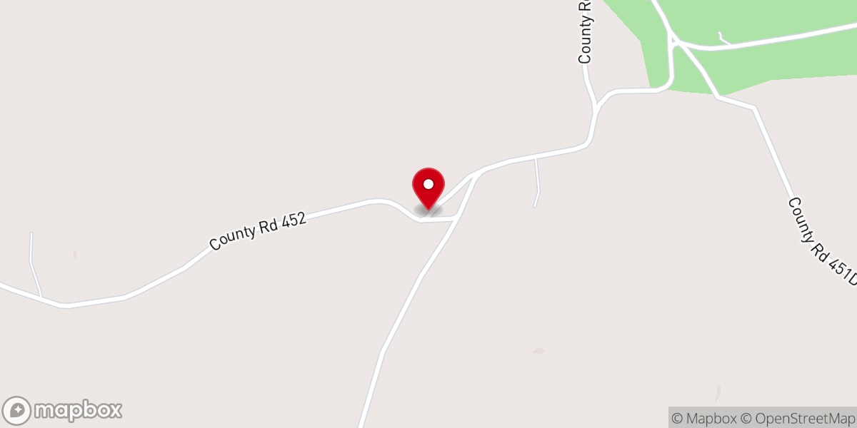 Map showing location of Mount Olive Church