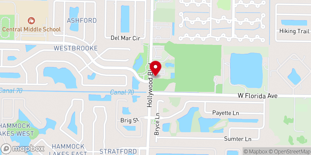 Map showing location of New Hope Lutheran Church & Christian Academy