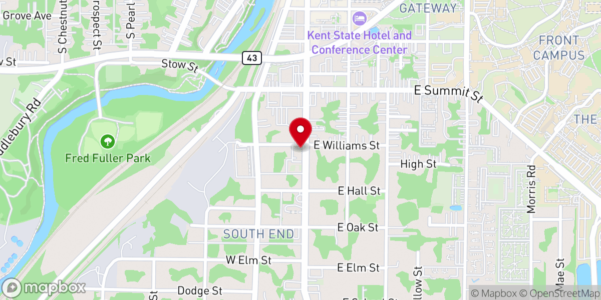 Map showing location of Trinity Lutheran Church-Kent