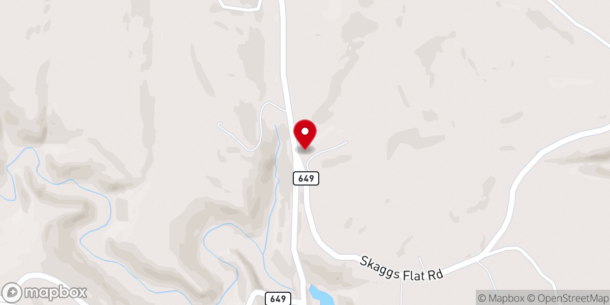 Map showing location of Grundy Church