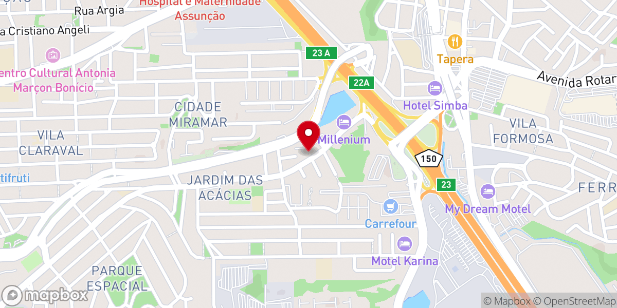 Map showing location of Igreja Batista Vida Plena