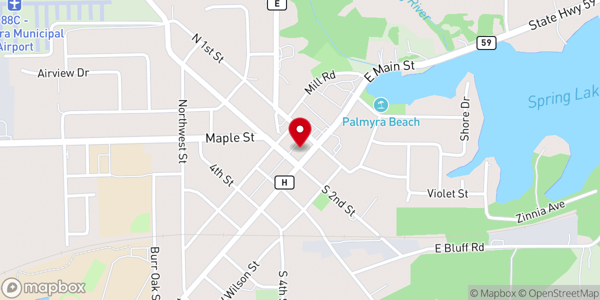 Map showing location of Fellowship Bible Church Office