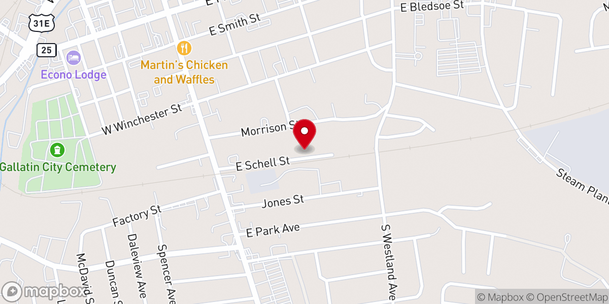 Map showing location of New Direction Church