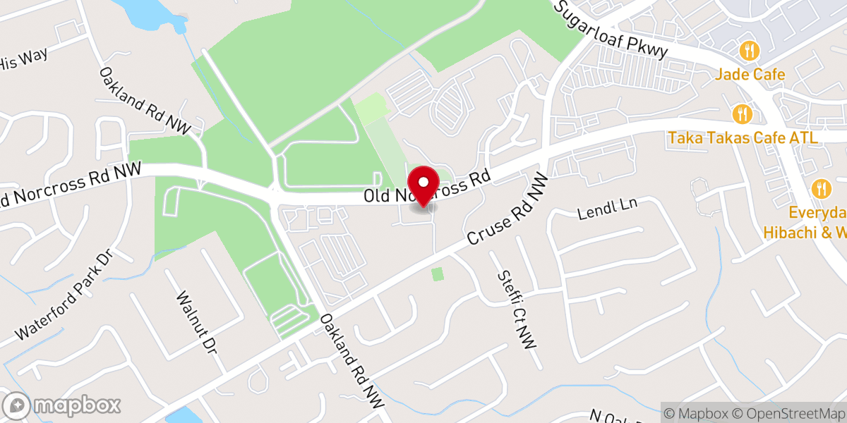 Map showing location of New Hope Christian Church