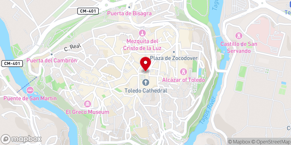 Map showing location of Capilla de San Blas