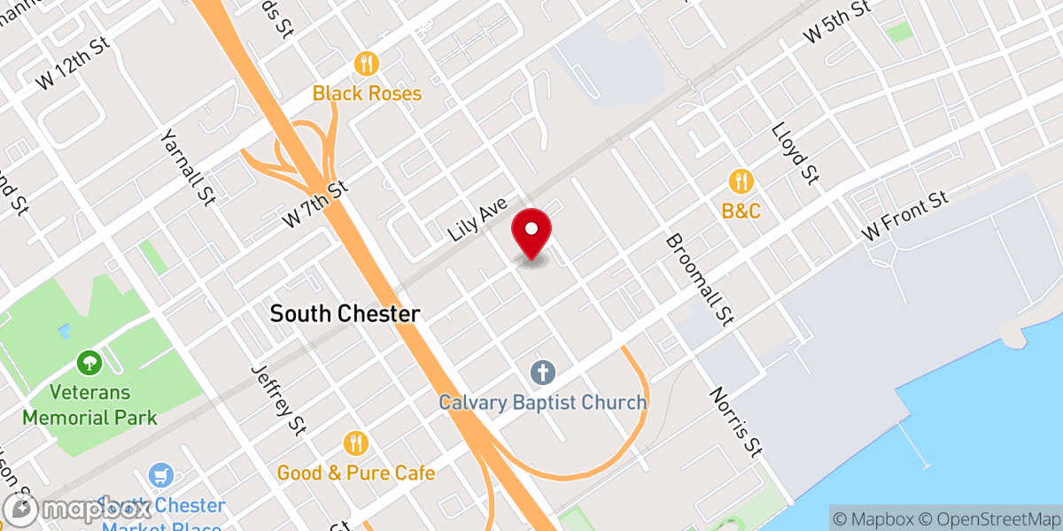 Map showing location of St. Luke Community Christian Church