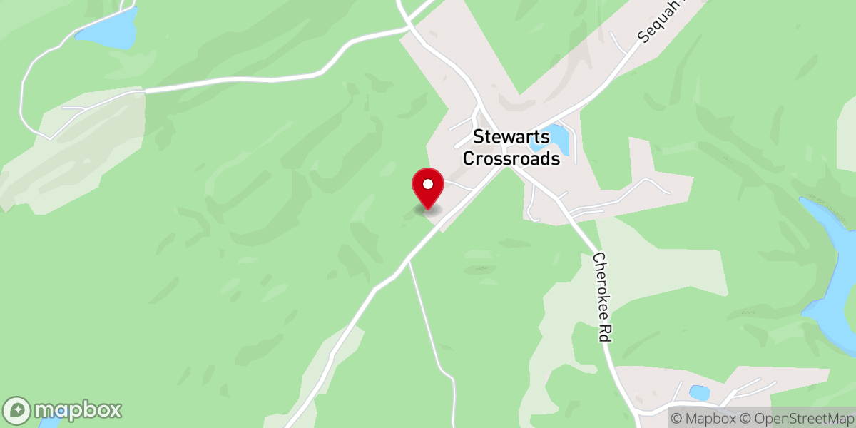 Map showing location of Stewarts Crossroads Community Church