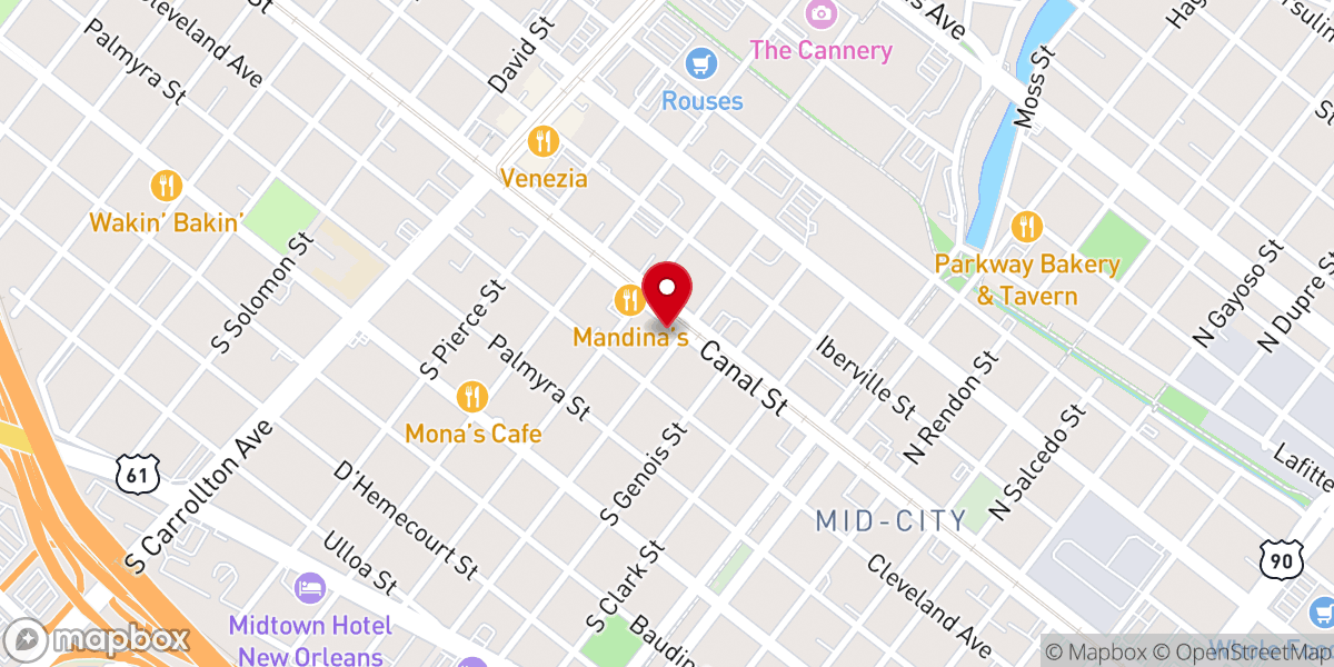 Map showing location of Bethany Church