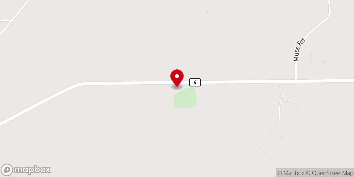 Map showing location of Chulahoma Church