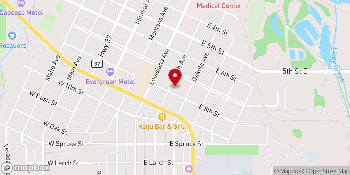 Map showing location of St. Joseph Catholic Church