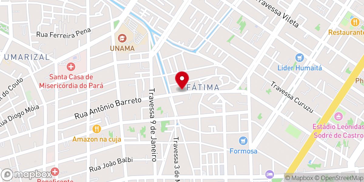 Map showing location of Igreja Batista Nova Belém