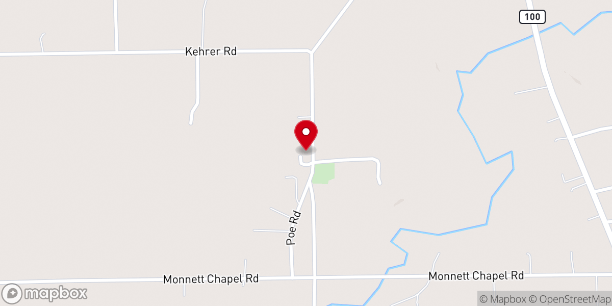 Map showing location of Whetstone Baptist Church