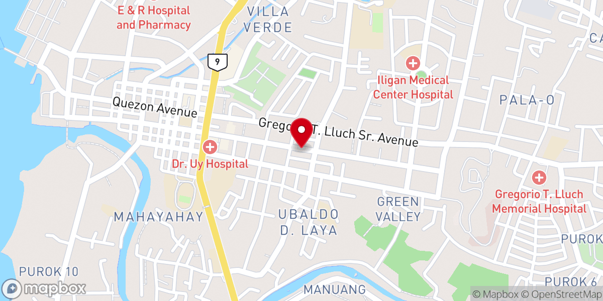 Map showing location of Faith Harvest Community Church FHCC ILIGAN CITY