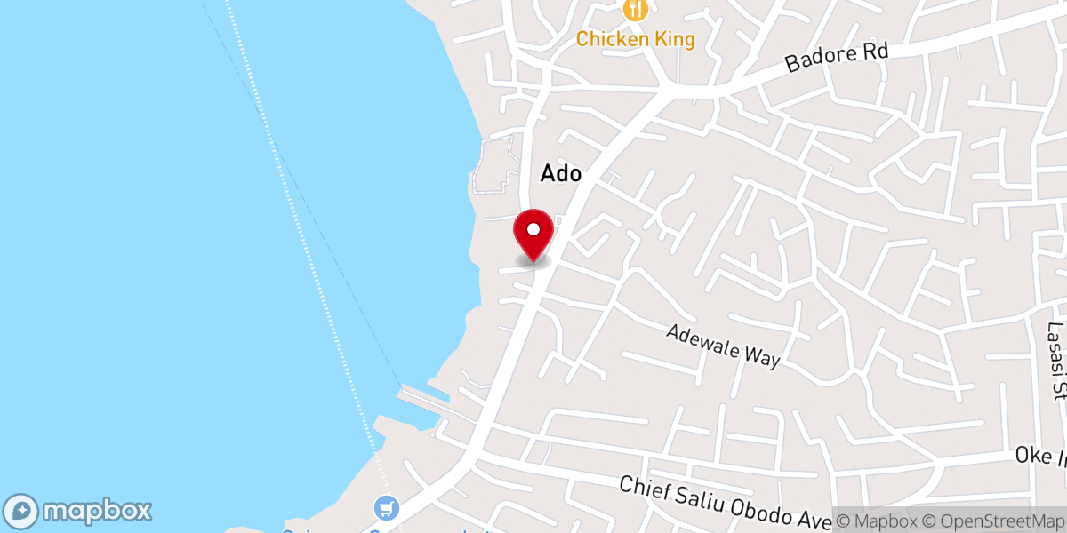 Map showing location of Shalom Worship Centre