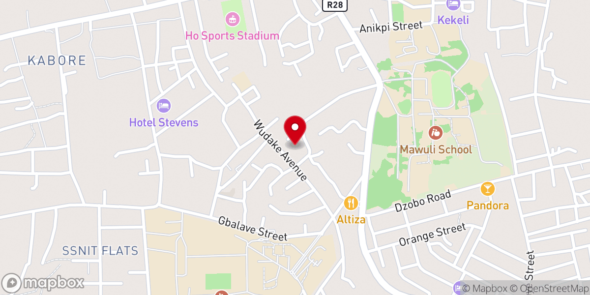 Map showing location of Apostles Revelation Society, Ho Central