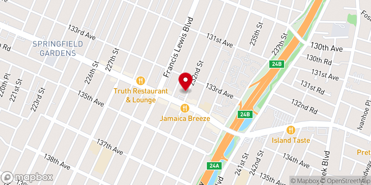 Map showing location of St Luke Baptist Church Pantry