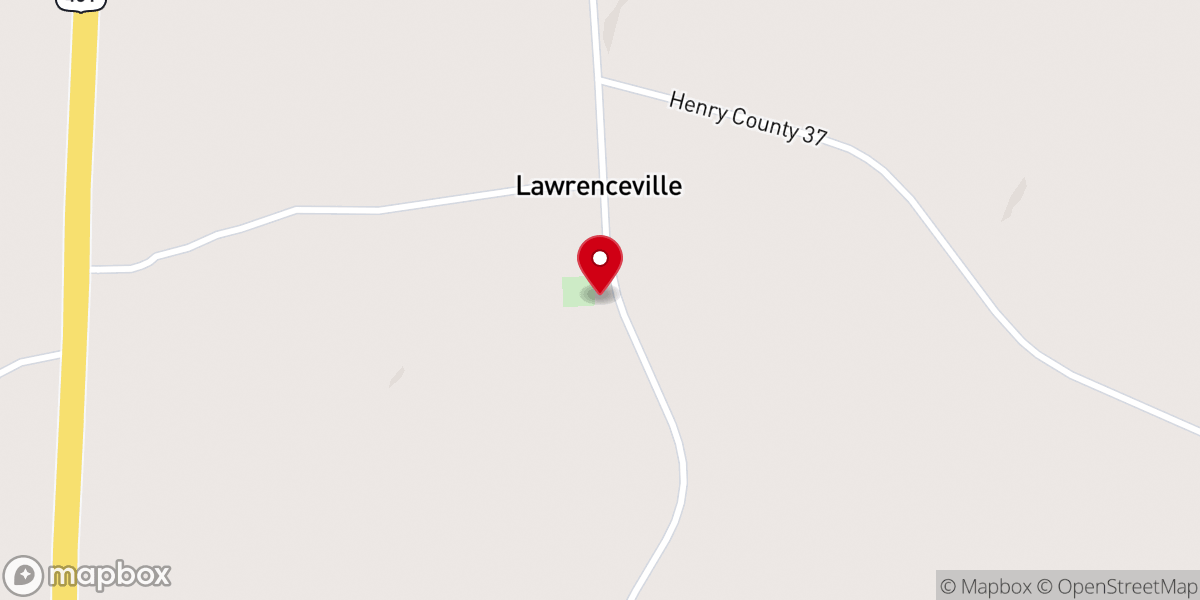 Map showing location of Lawrenceville Missionary Baptist Church