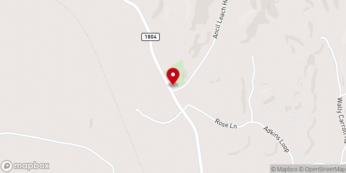 Map showing location of Clear Fork Missionary Baptist Church