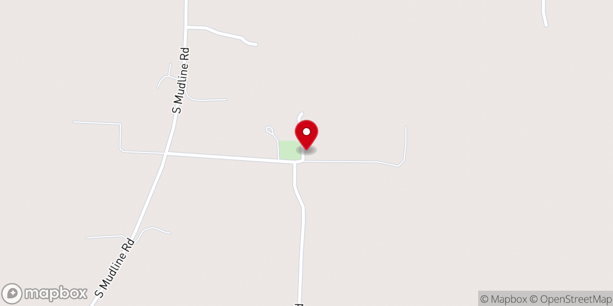 Map showing location of Camp Creek Baptist Church