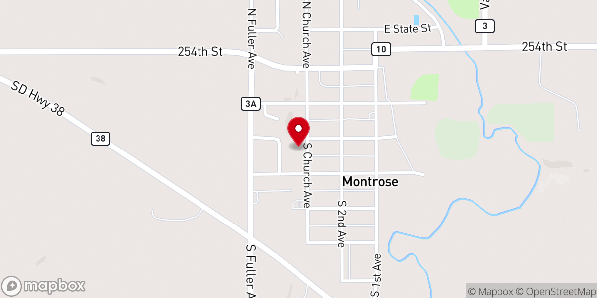 Map showing location of St Patrick's Parish Hall