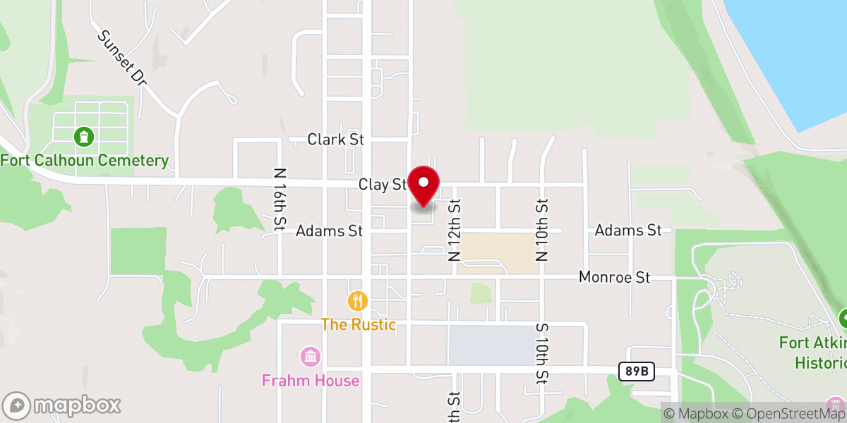 Map showing location of St John the Baptist Catholic Church