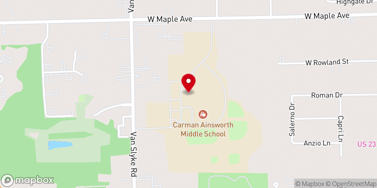 Map showing location of Grumlaw Church - Grand Blanc Campus