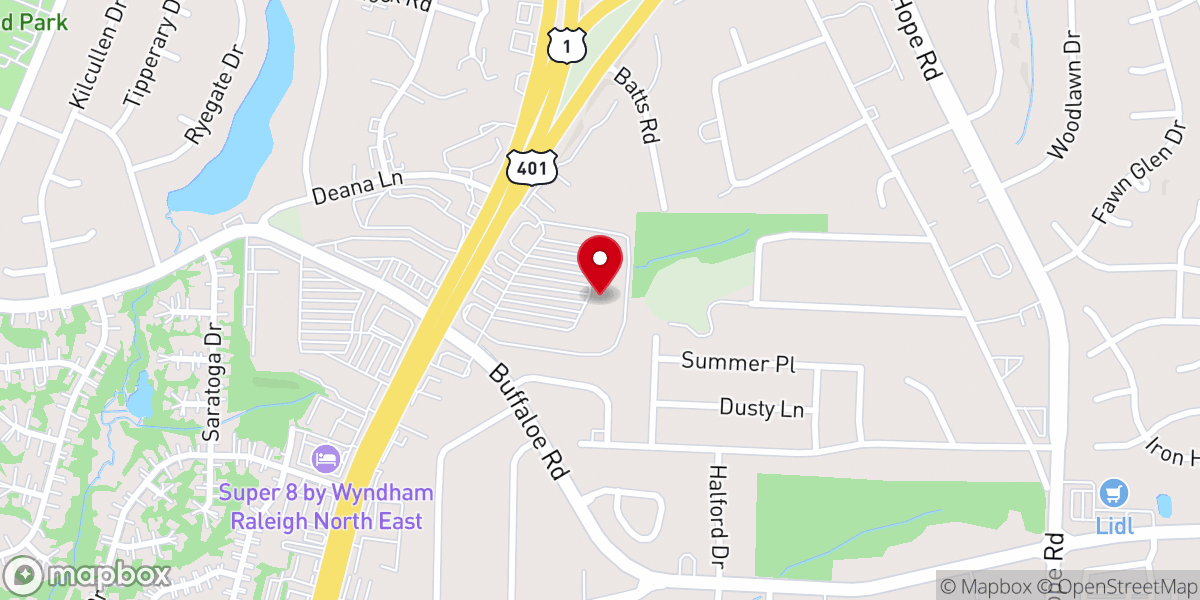 Map showing location of Raleigh International Church