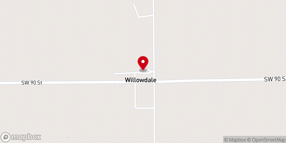 Map showing location of St. Peter Catholic Church