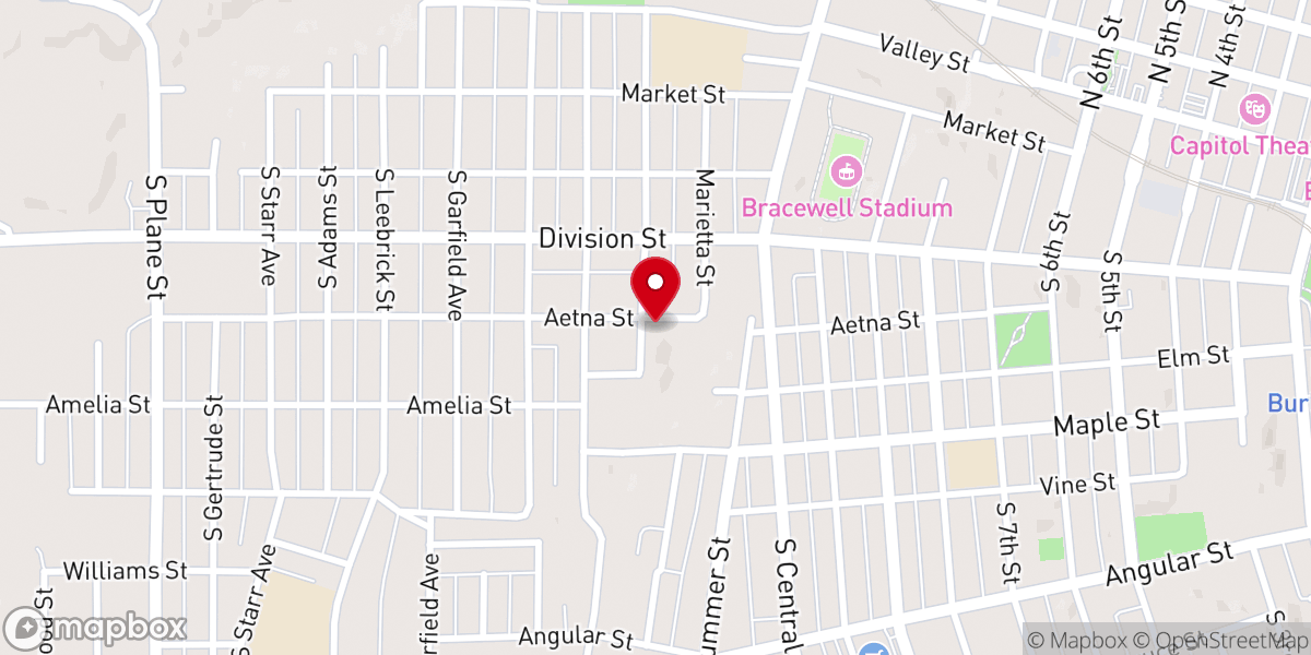 Map showing location of Hope Temple Christian Church