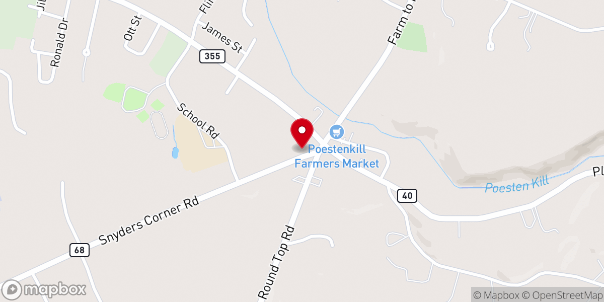 Map showing location of Poestenkill Christian Church
