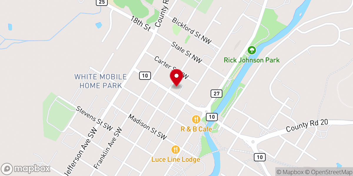 Map showing location of Immaculate Conception Catholic Church