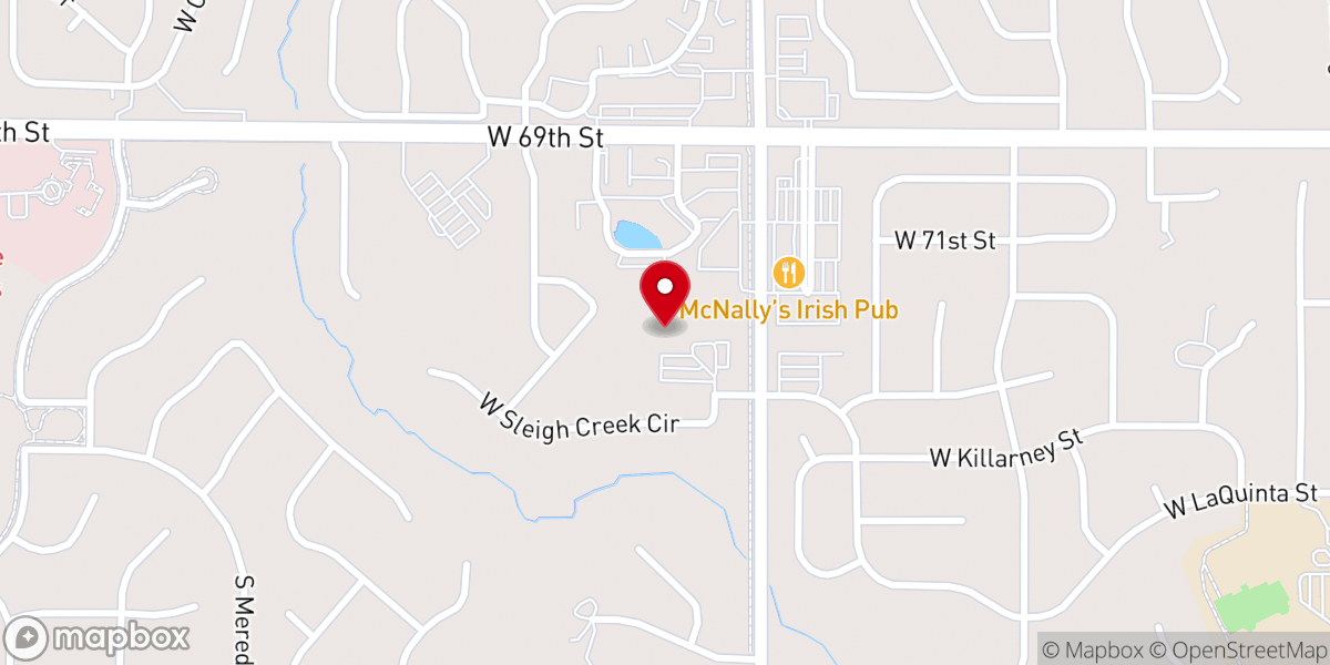 Map showing location of Spirit of Joy Lutheran Church