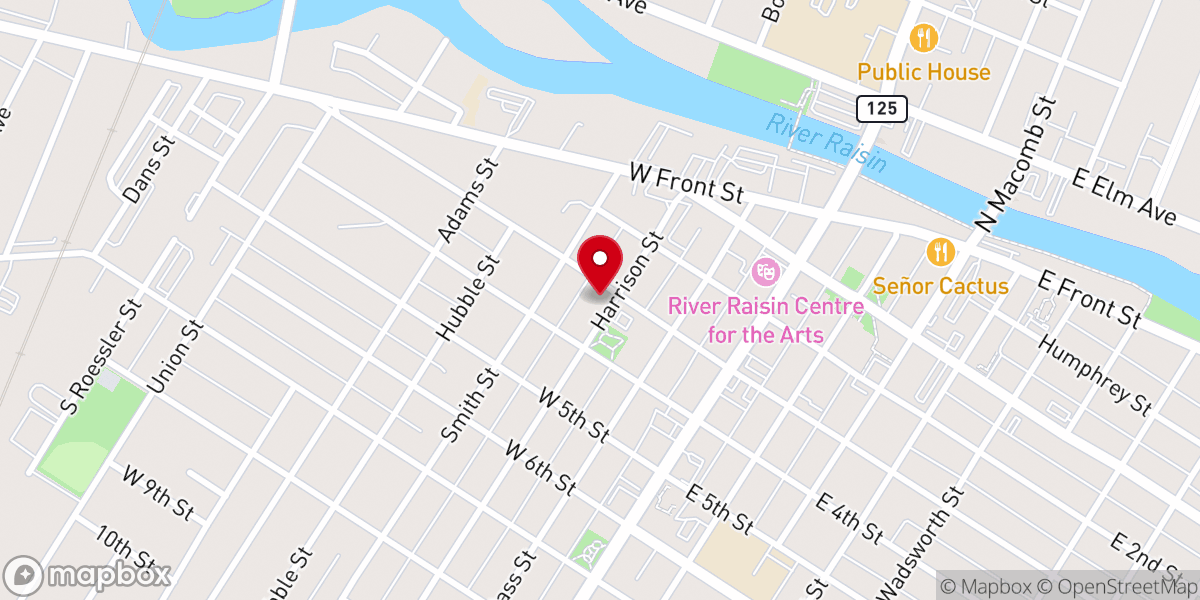 Map showing location of Faith United Methodist Church