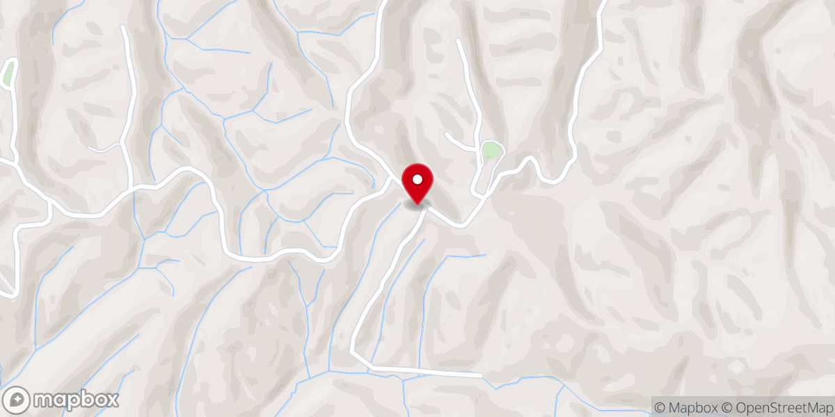 Map showing location of Evans Chapel Baptist Church