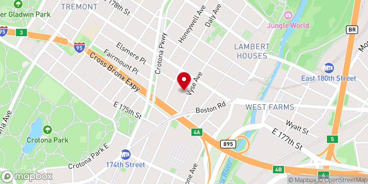 Map showing location of Grace Episcopal Church - Food Distribution Center
