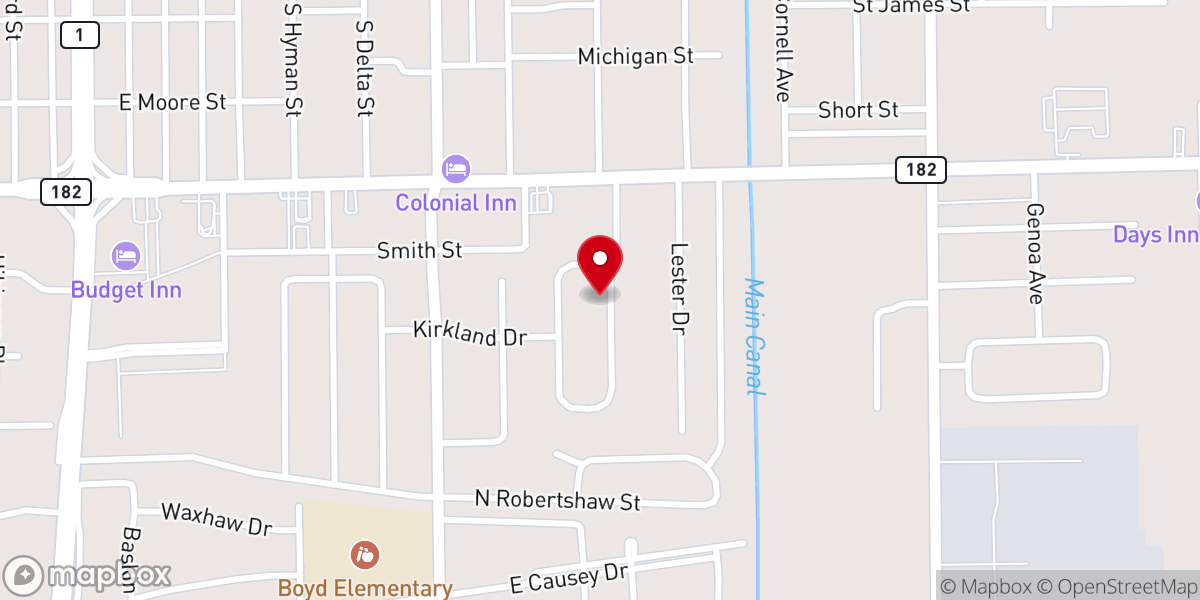 Map showing location of William Chaple Worship Center