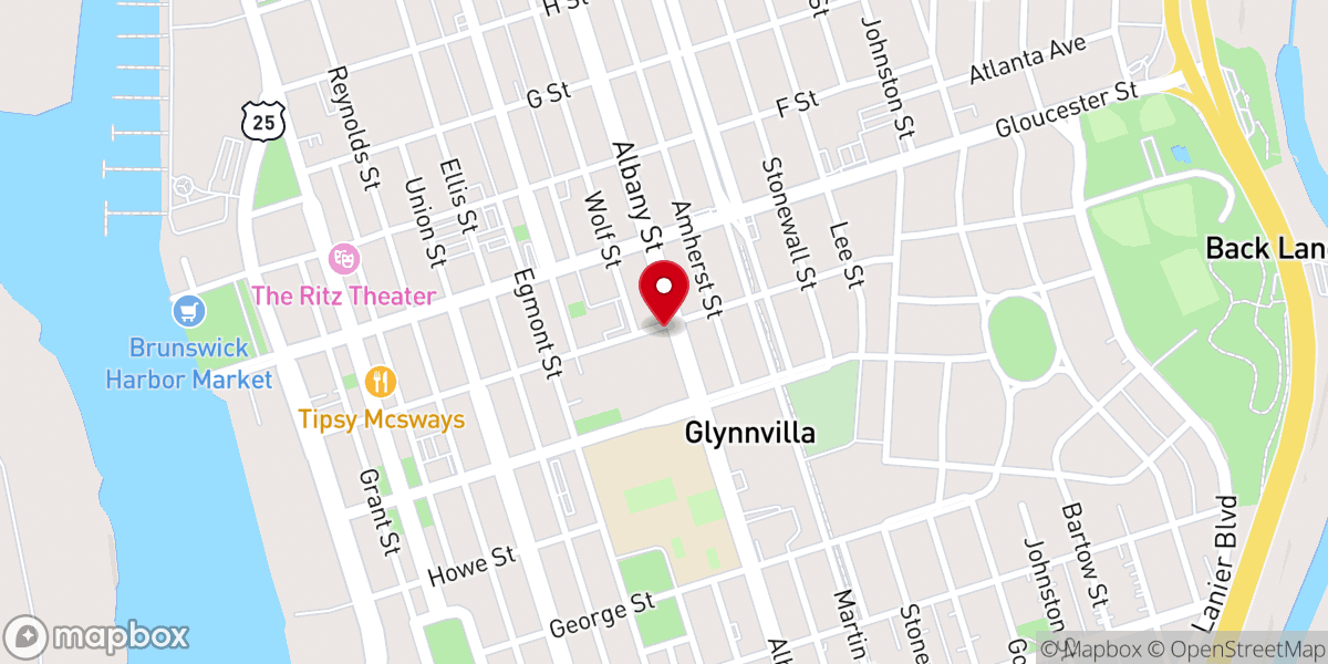 Map showing location of Saint Athanasius Protestant Episcopal Church