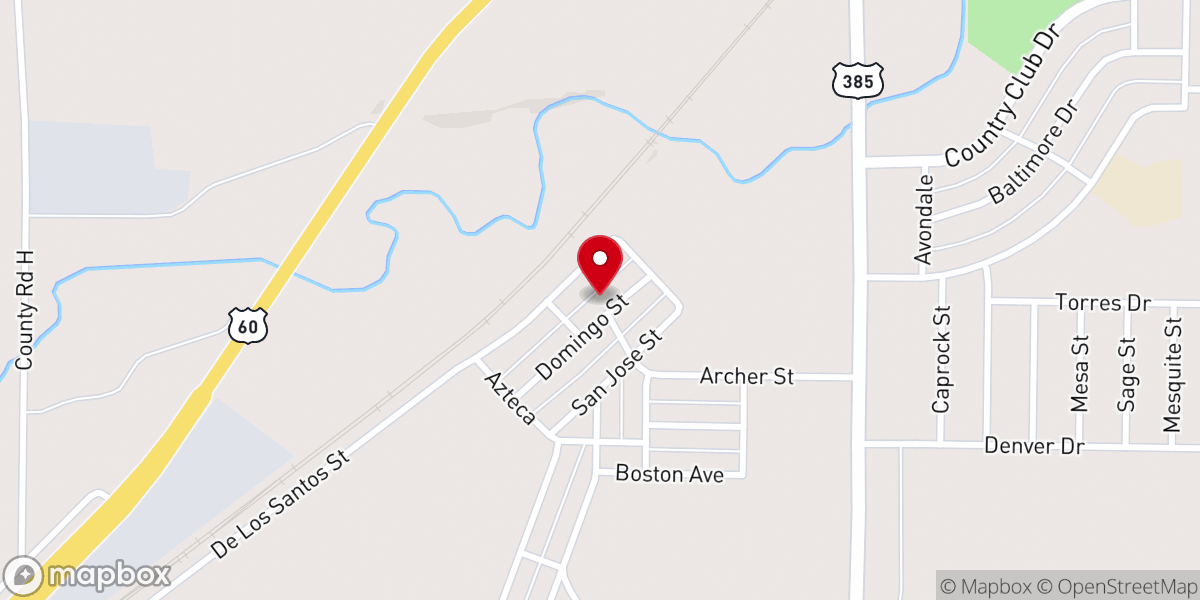 Map showing location of San Jose Catholic Mission