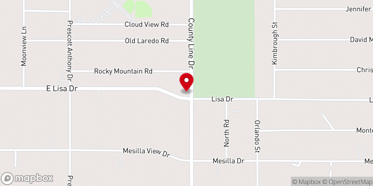 Map showing location of Iglesia Apostolica Vida Abundante
