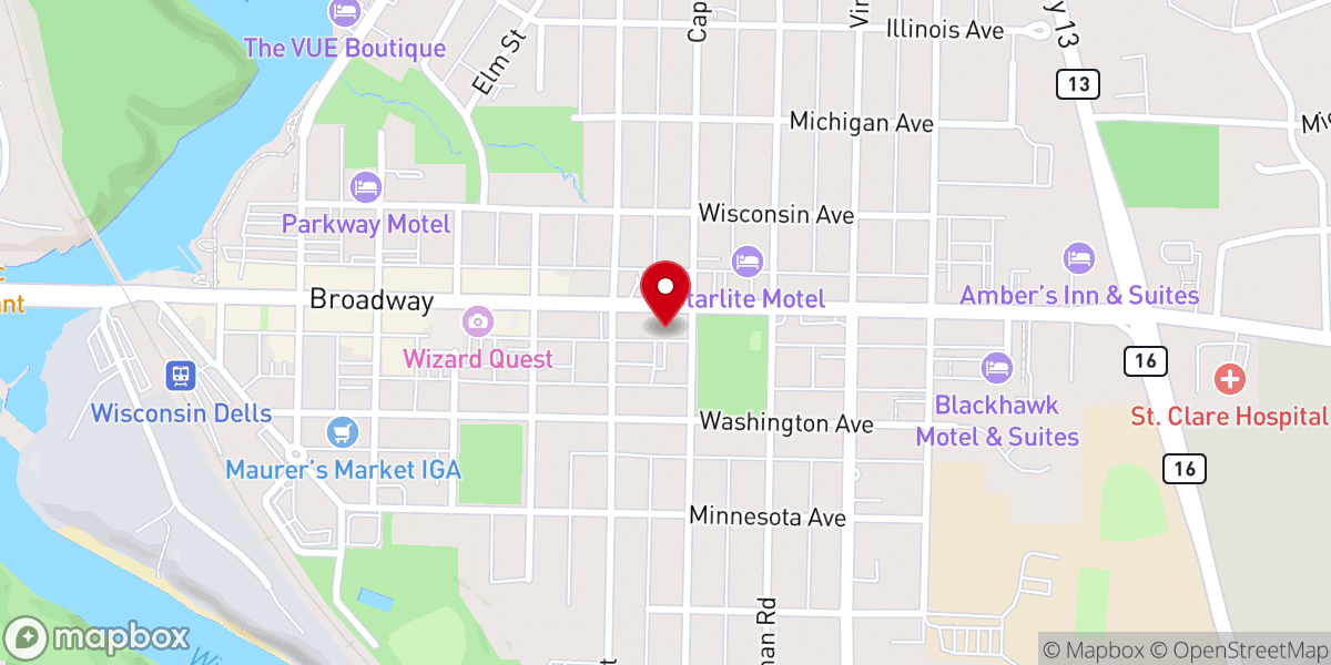 Map showing location of Bethany Lutheran Church