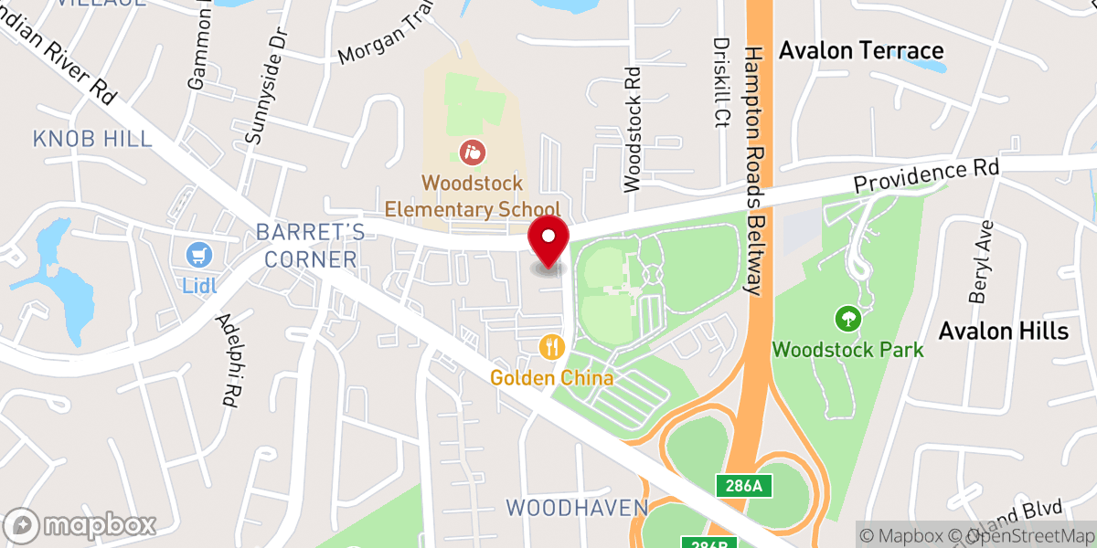 Map showing location of Berean Christian Assembly
