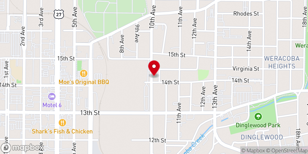Map showing location of Baptized Believers Apostolic Holiness Church Inc